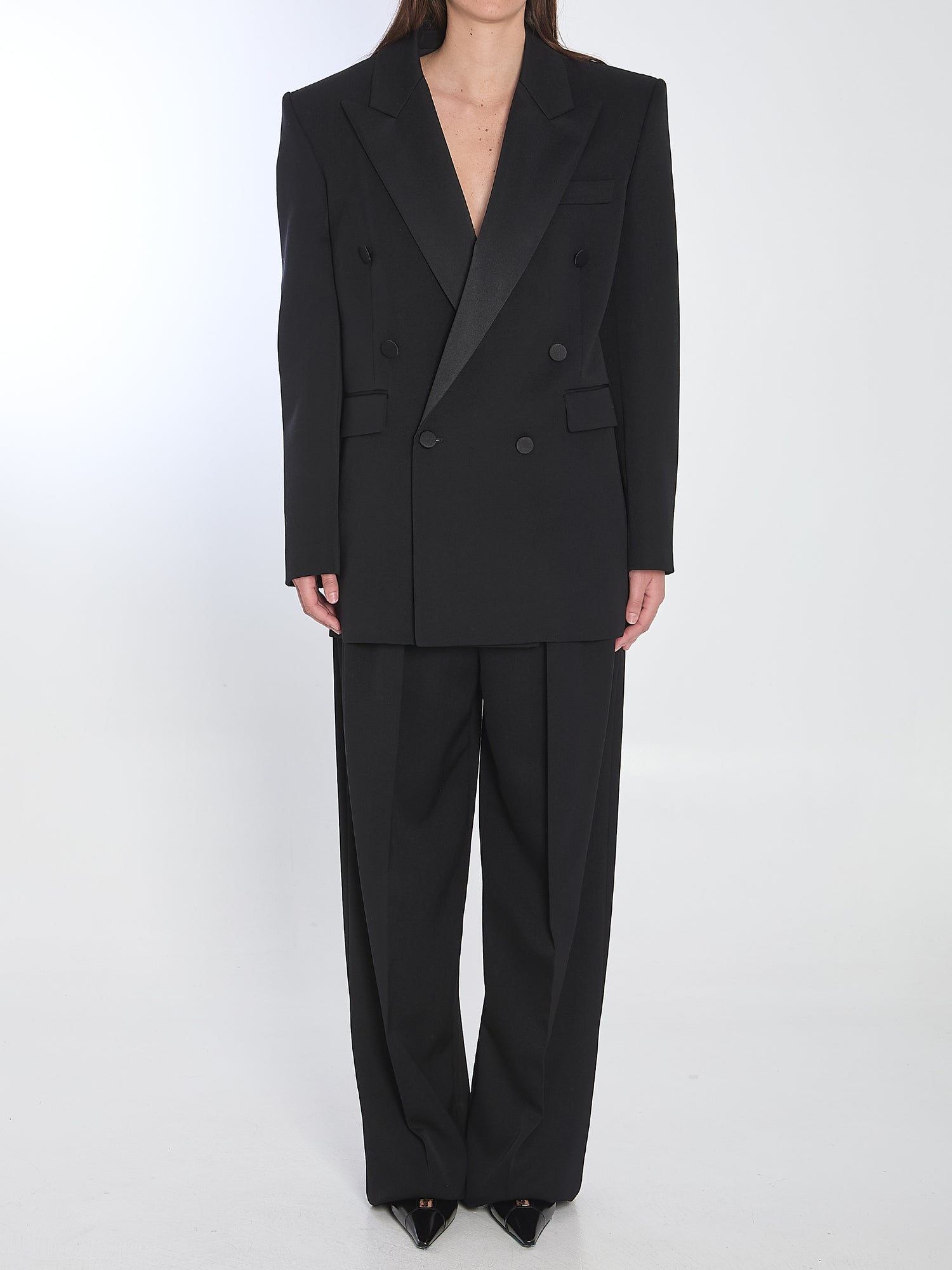 SAINT LAURENT 40 double-breasted tuxedo jacket