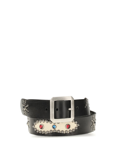american belt with colored stone embellishments