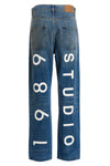 graphic denim jeans