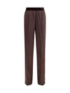 stretch silk satin pants