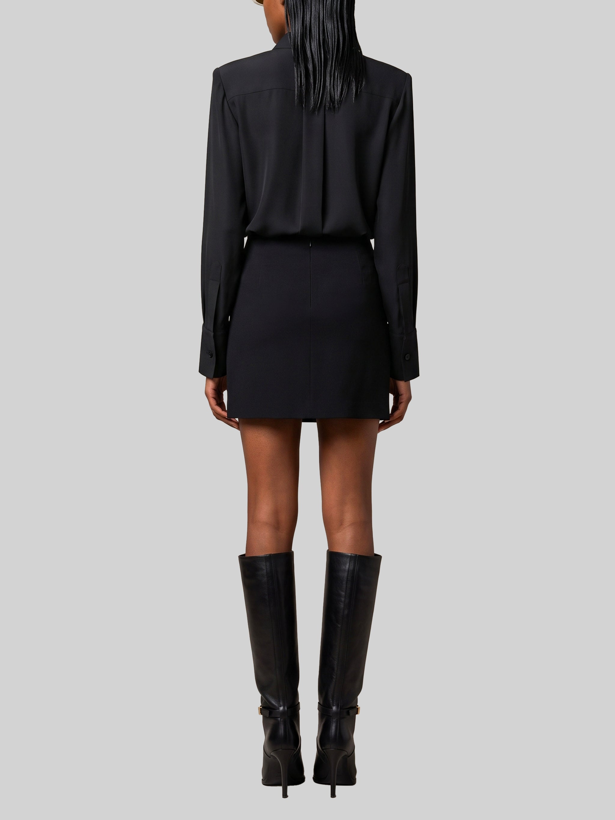 double georgette shirt dress