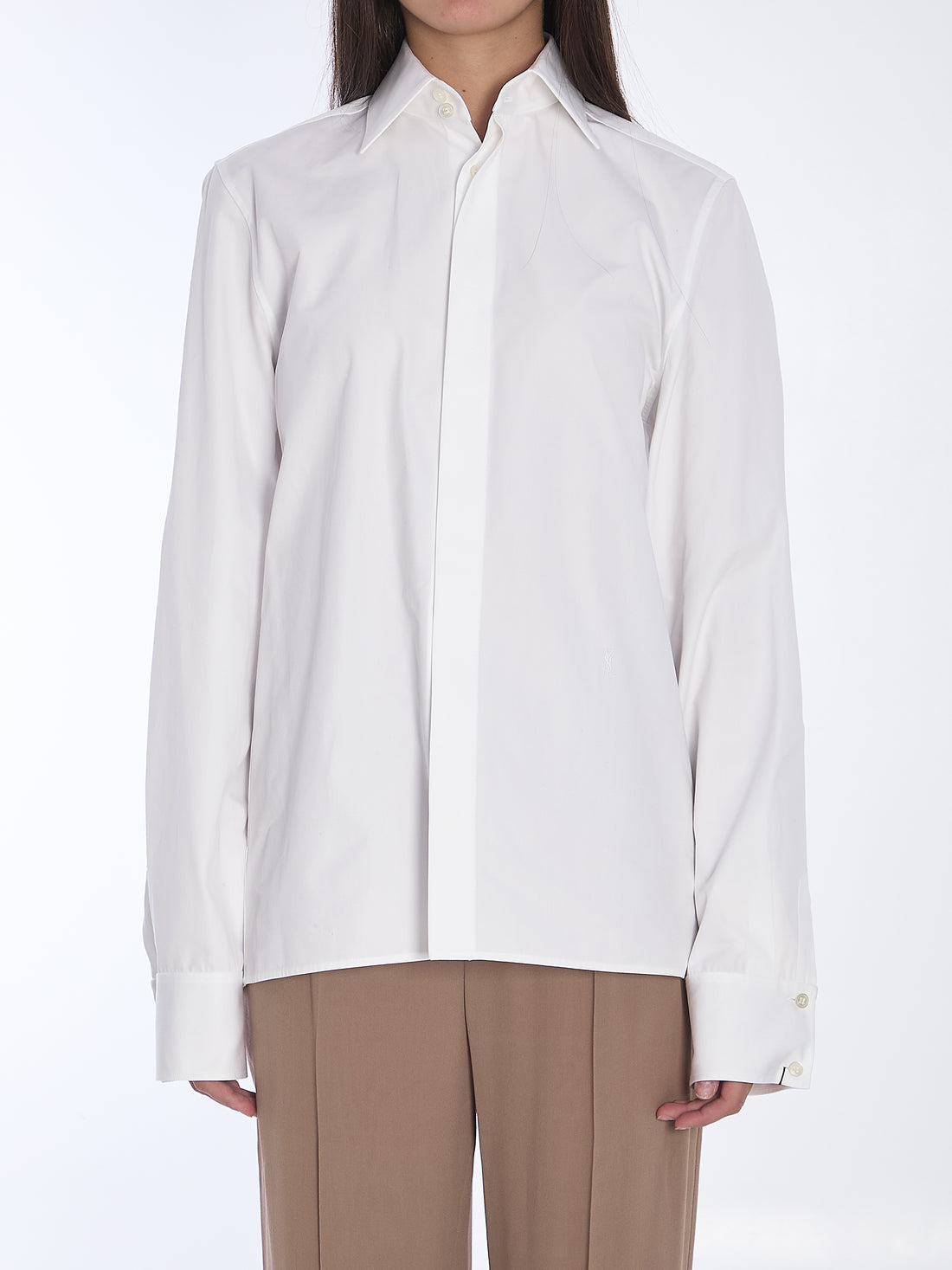 SAINT LAURENT 38 cotton poplin shirt