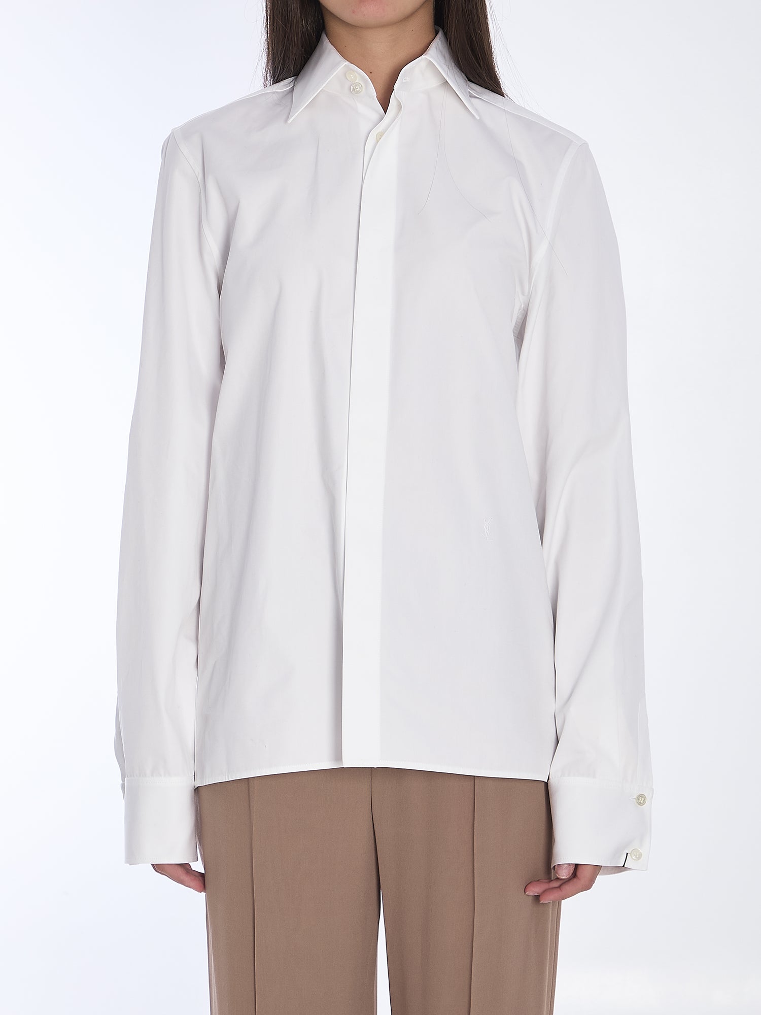 SAINT LAURENT 38 cotton poplin shirt