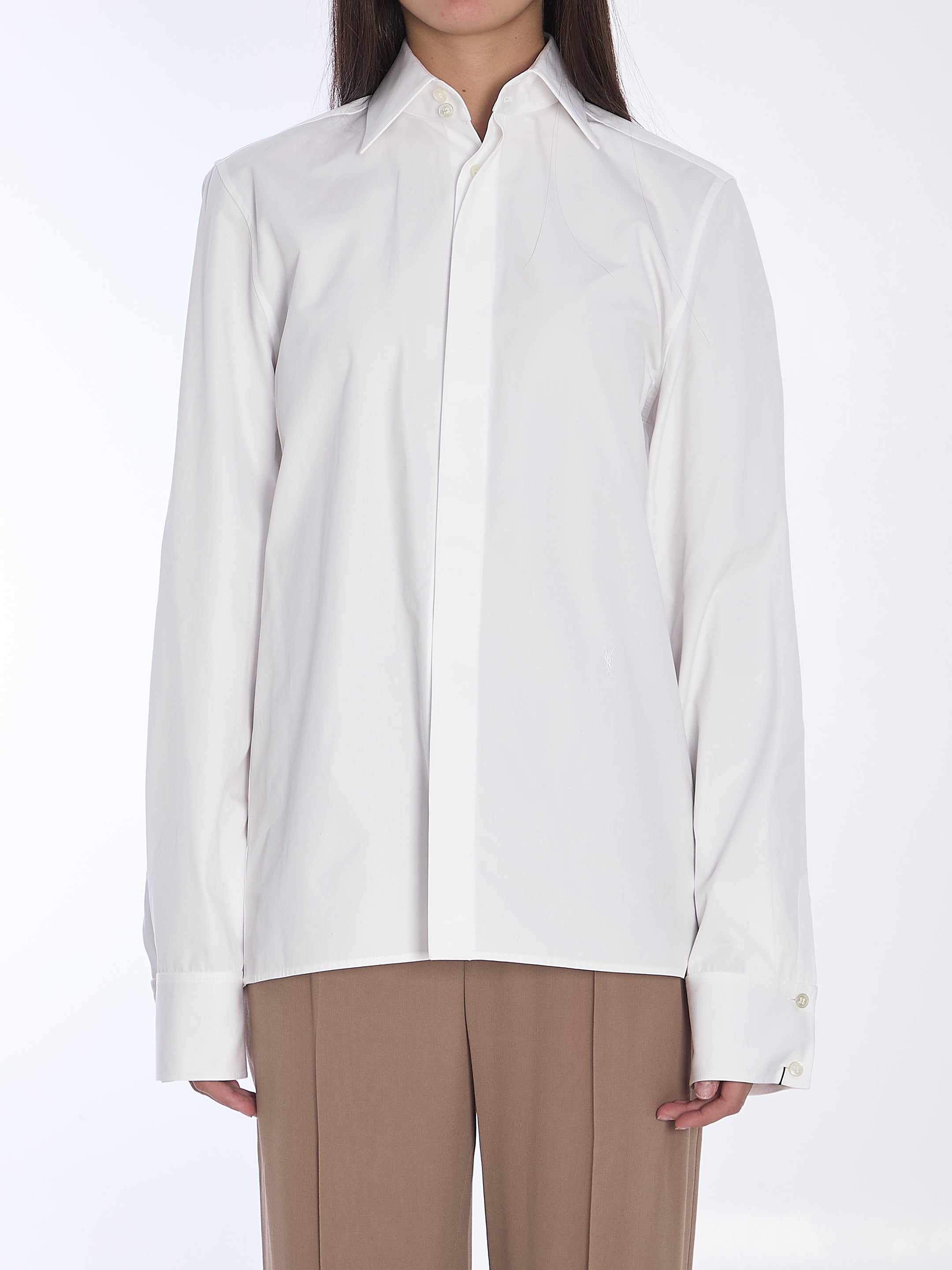 SAINT LAURENT 38 cotton poplin shirt