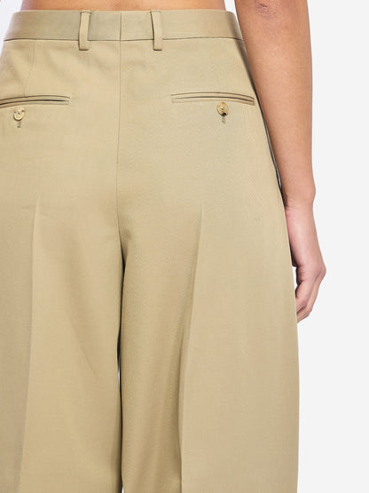 CELINE 36 pleated cotton trousers