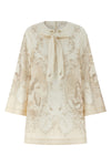 mermaid toile patterned linen mini dress