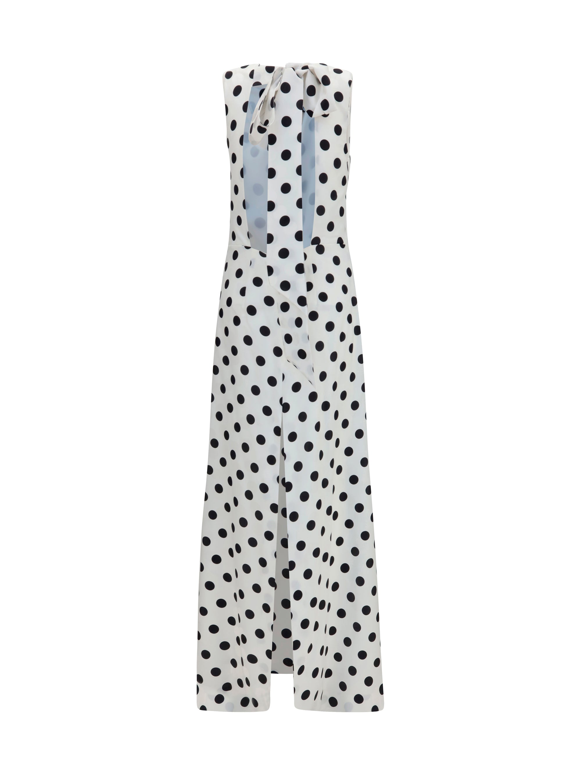 sleeveless maxi dress with back bow