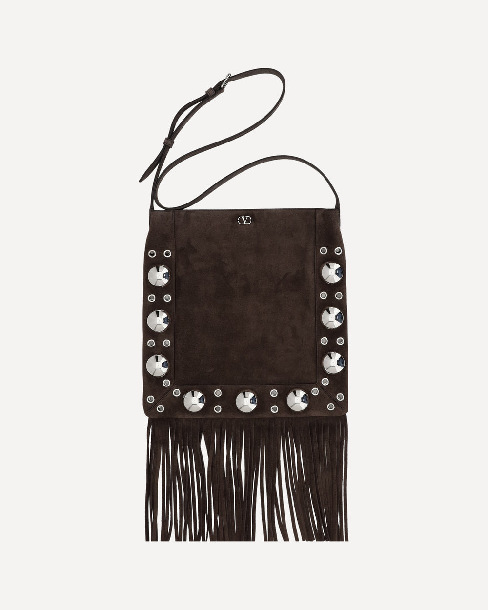 Valentino Garavani Fringe Shoulder Bag Brown