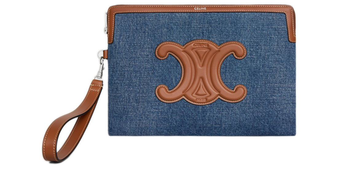 CELINE Small Triomphe Wristlet Pouch
