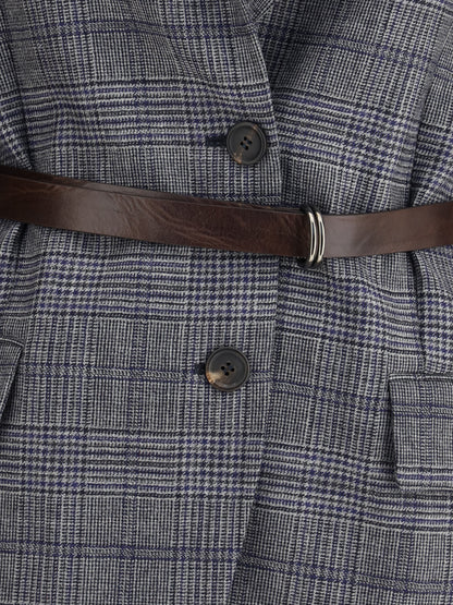 BRUNELLO CUCINELLI 42 prince of wales pattern blazer