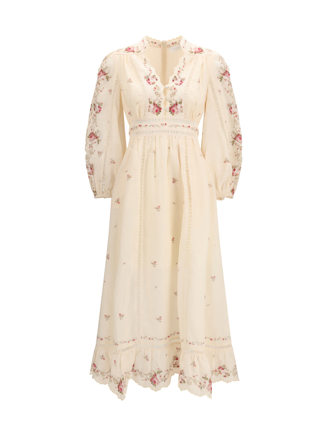 ZIMMERMANN 2 patience plunging midi dress
