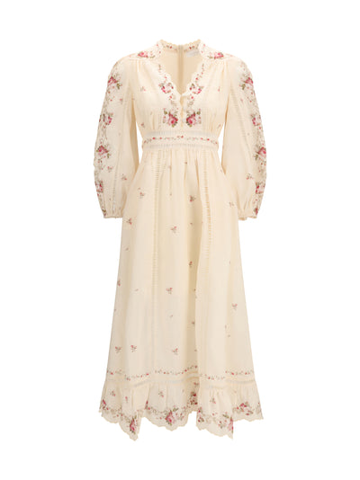 patience plunging midi dress
