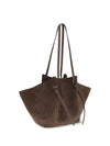 mochi large suede shoulder bag