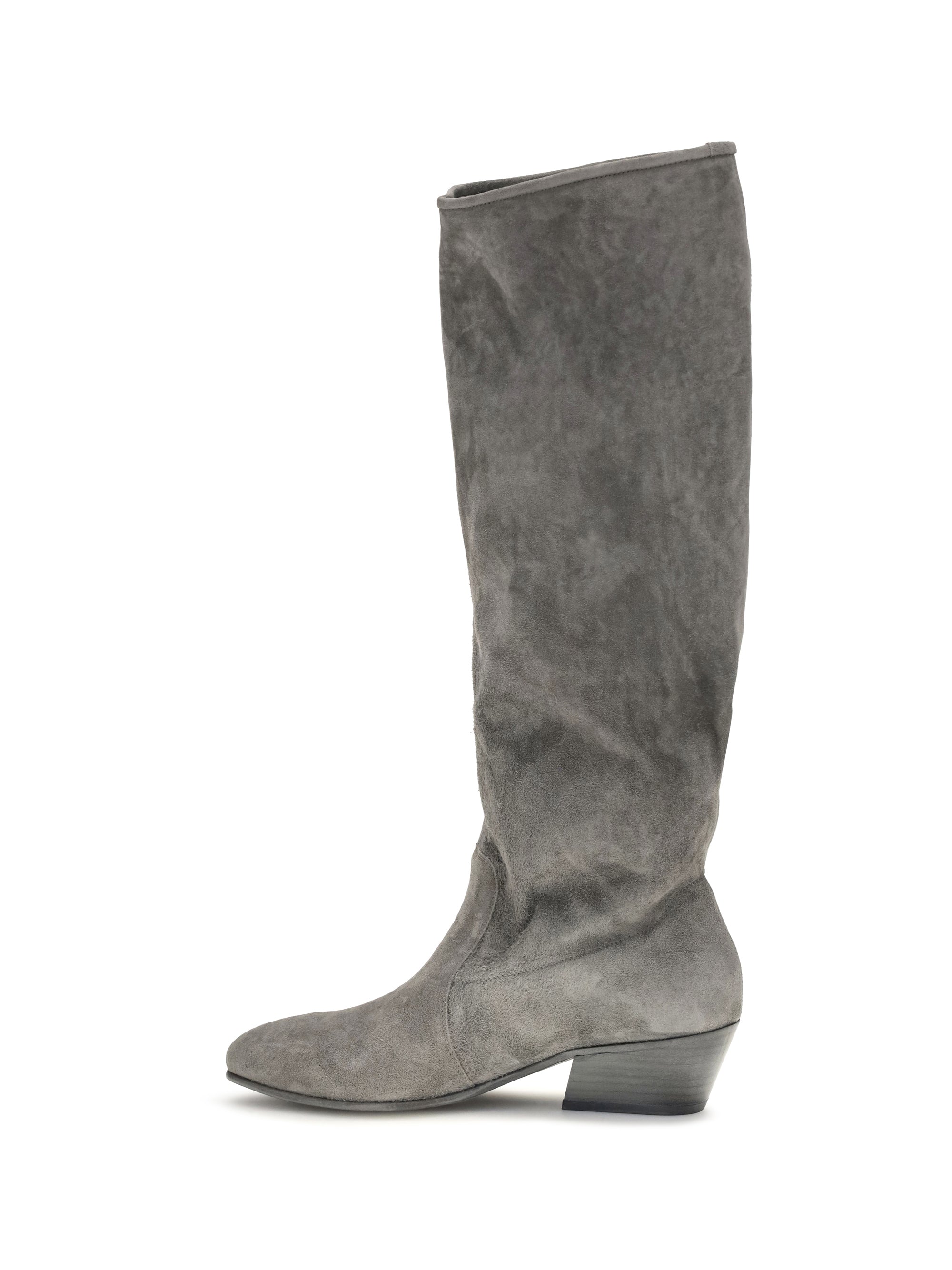 high suede boots
