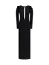 MARINE SERRE 36 draped jersey long dress
