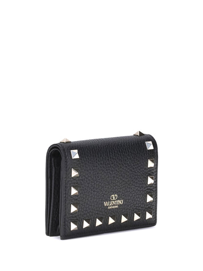 rockstud leather wallet