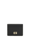 ganni bou card holder with flap grained