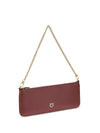 horizontal flat leather shoulder bag
