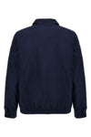 blue polyester logo embroidery zip