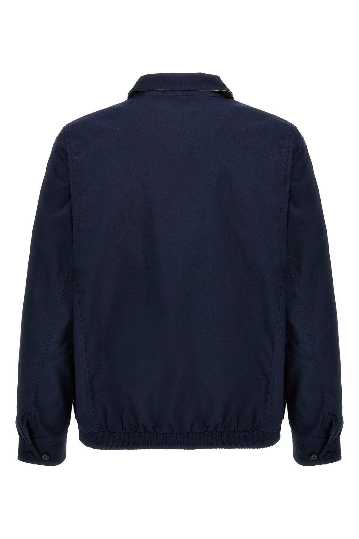 blue polyester logo embroidery zip