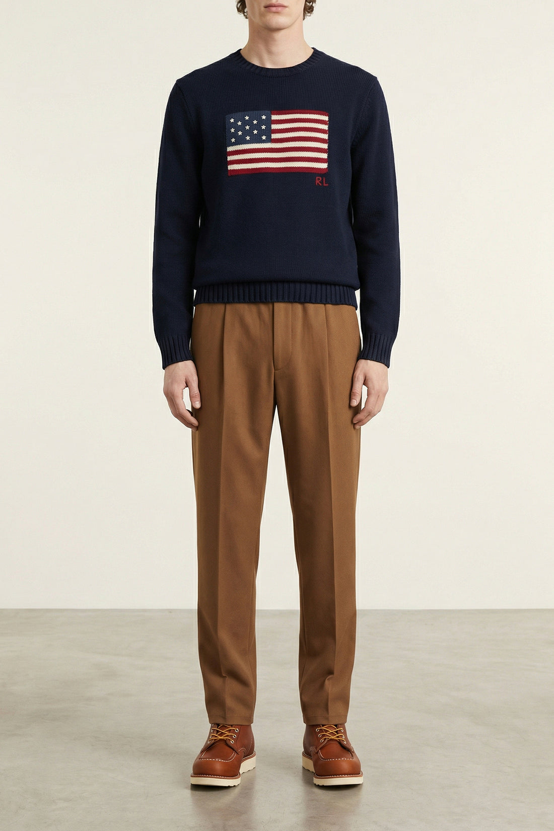 POLO RALPH LAUREN L cotton knit sweater