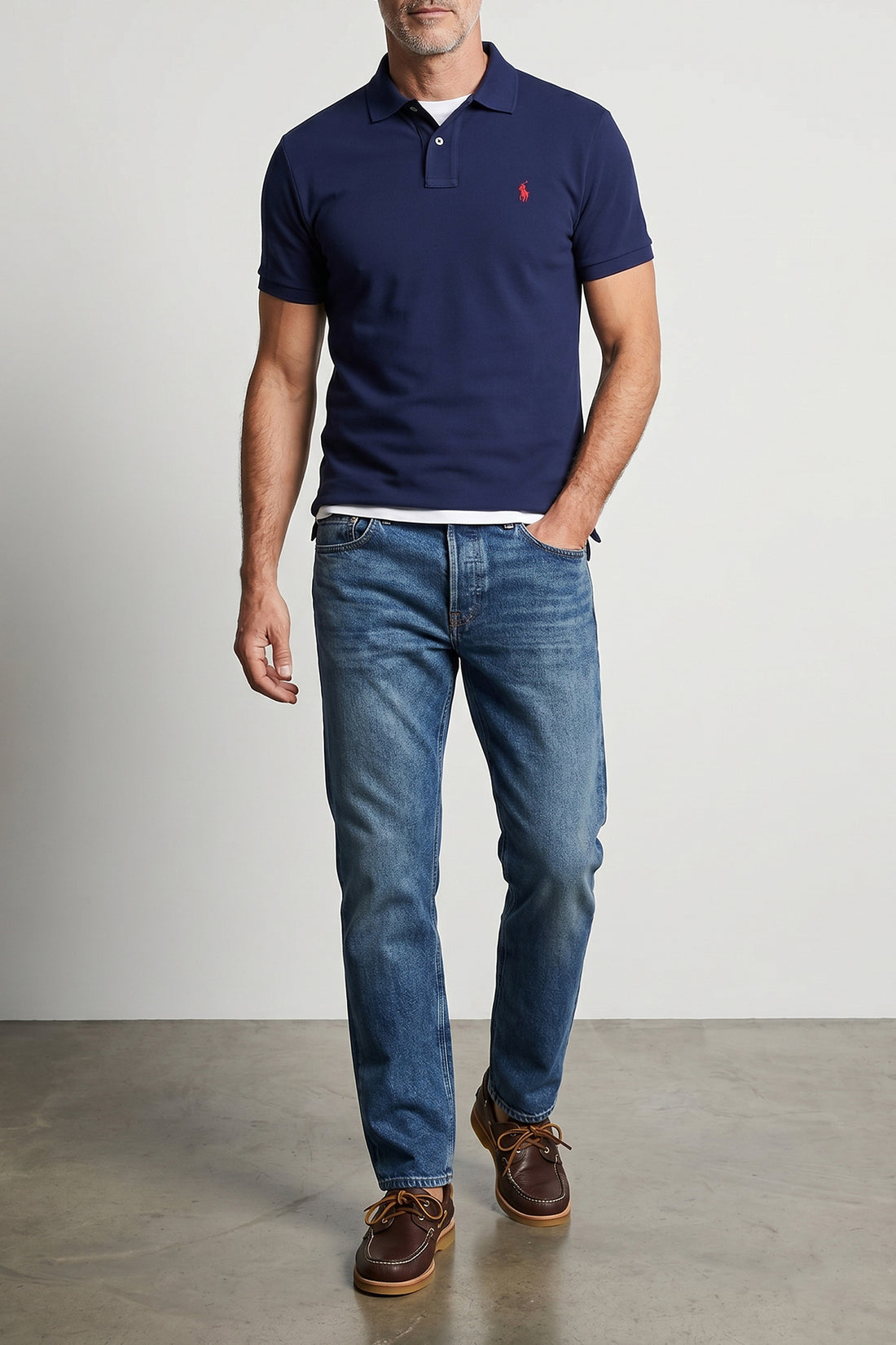 POLO RALPH LAUREN L blue cotton slim fit