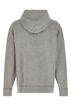 mélange cotton fleece hoodie