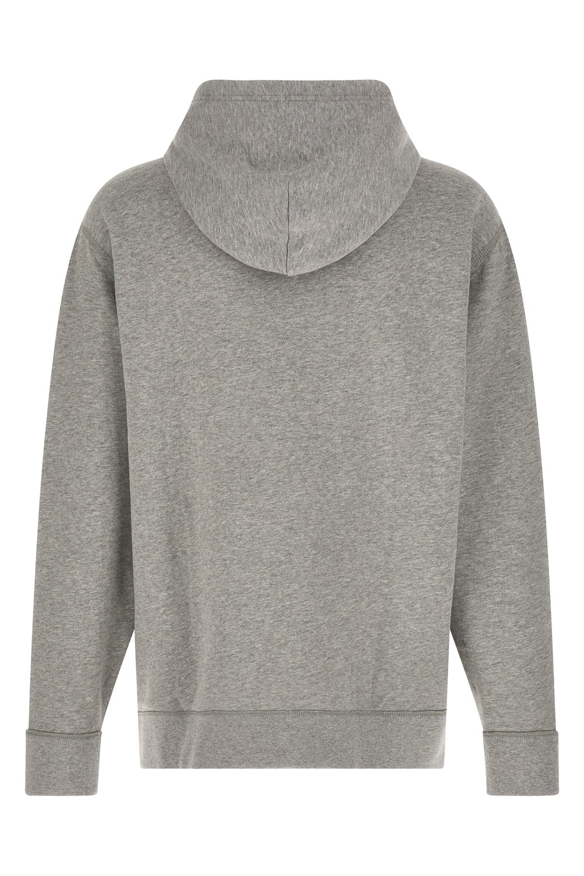mélange cotton fleece hoodie