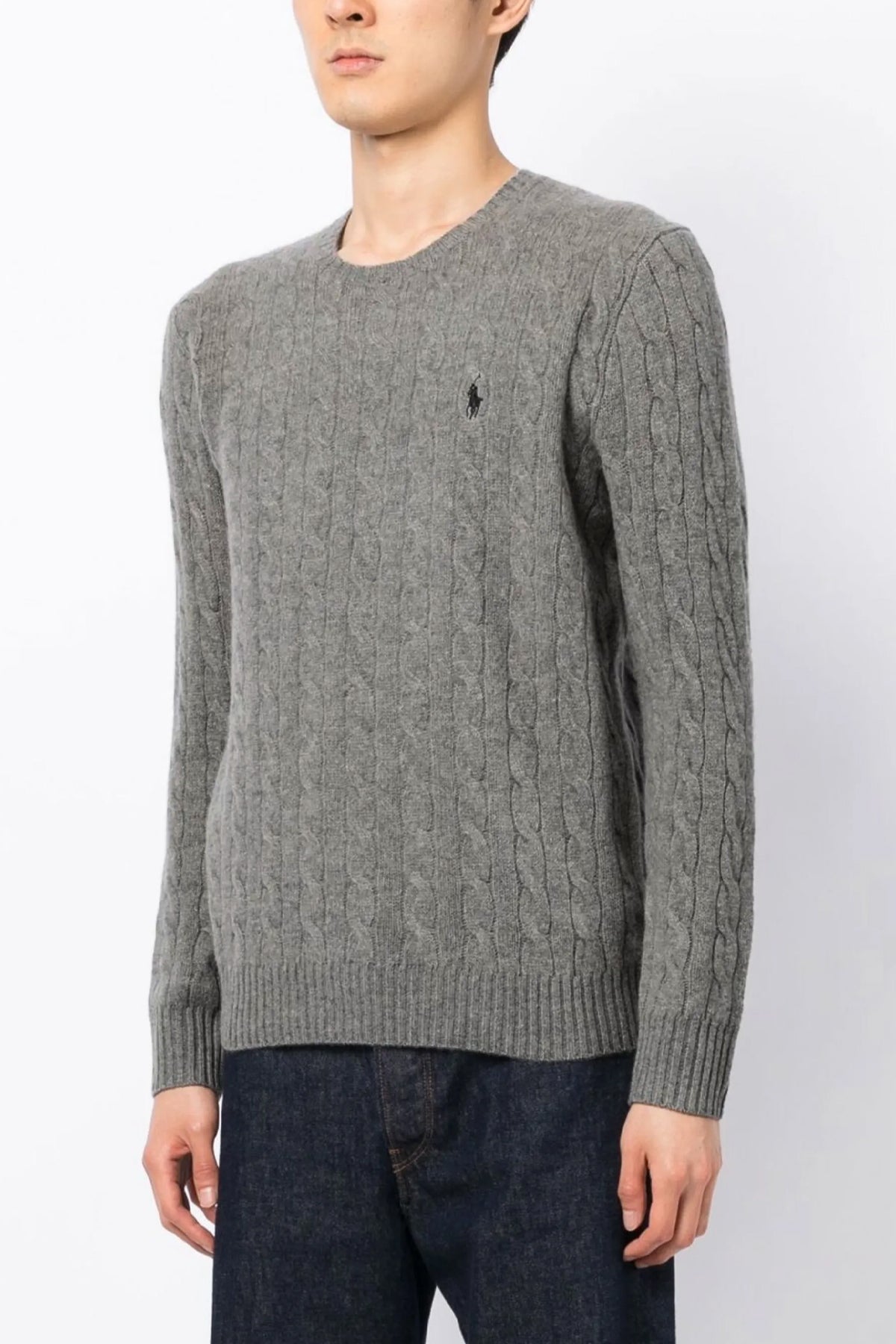 braided wool and cashmere blend sweater