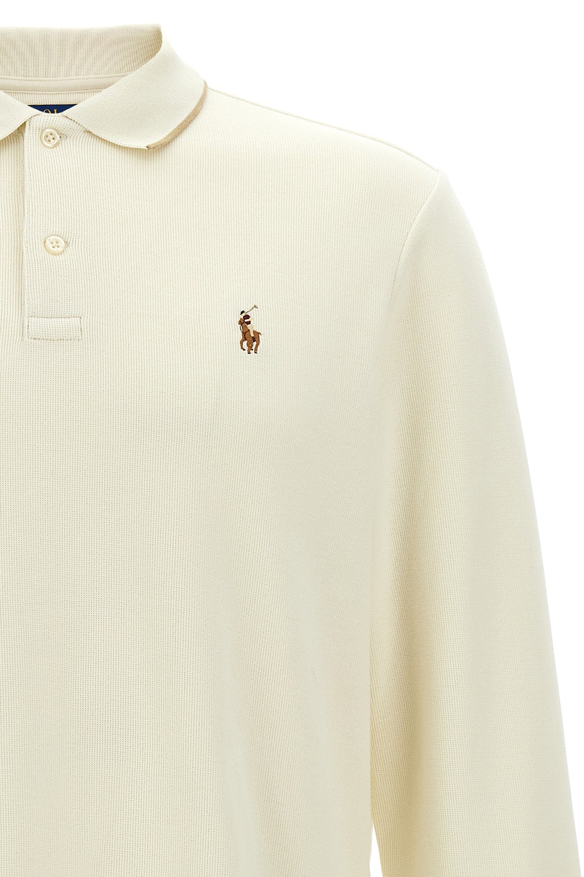 fleece cotton polo shirt