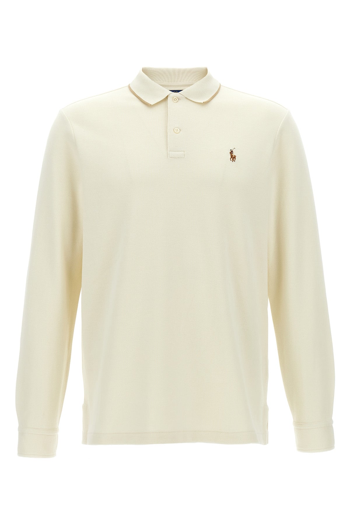 fleece cotton polo shirt