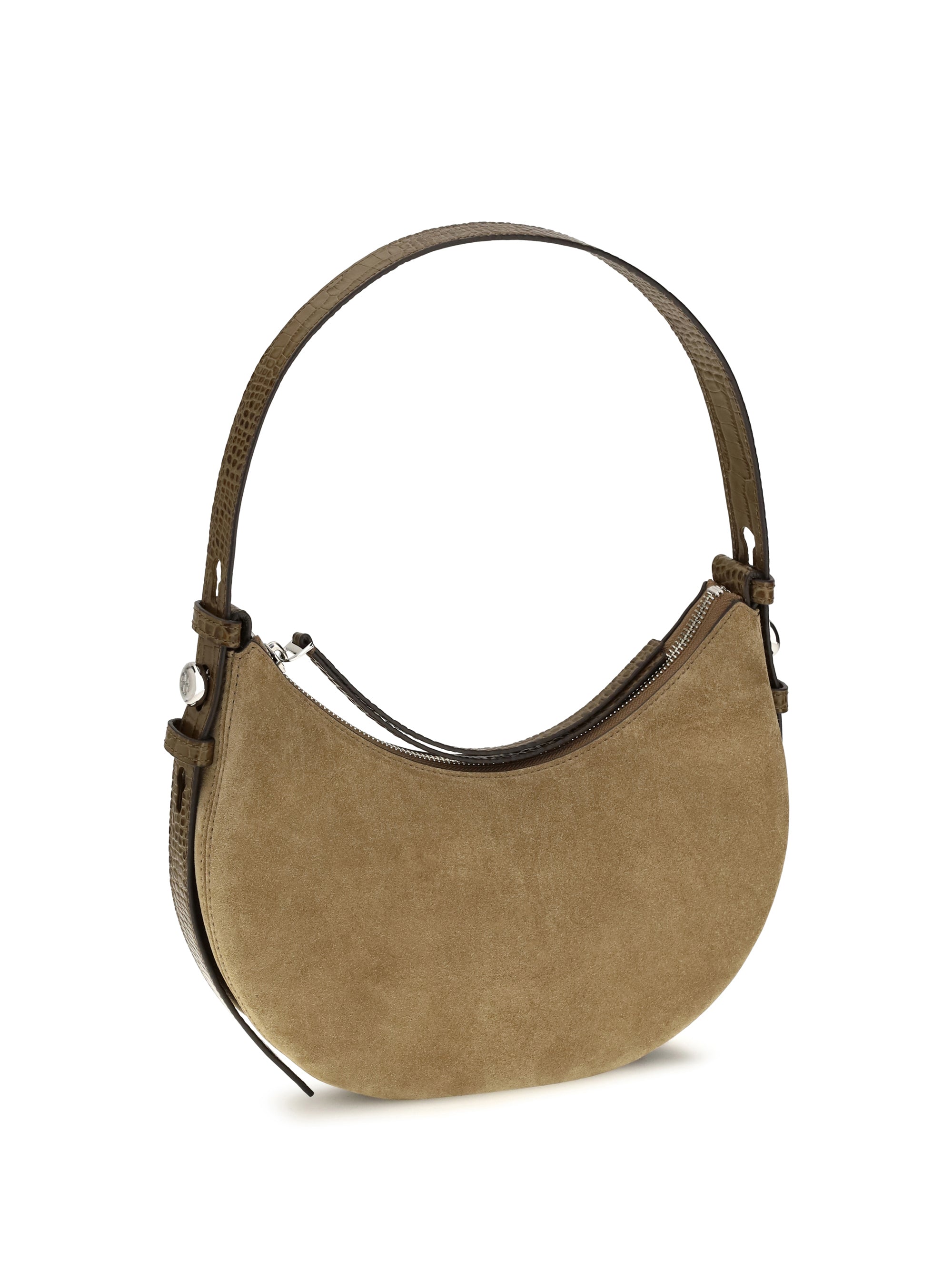 romy suede half moon bag