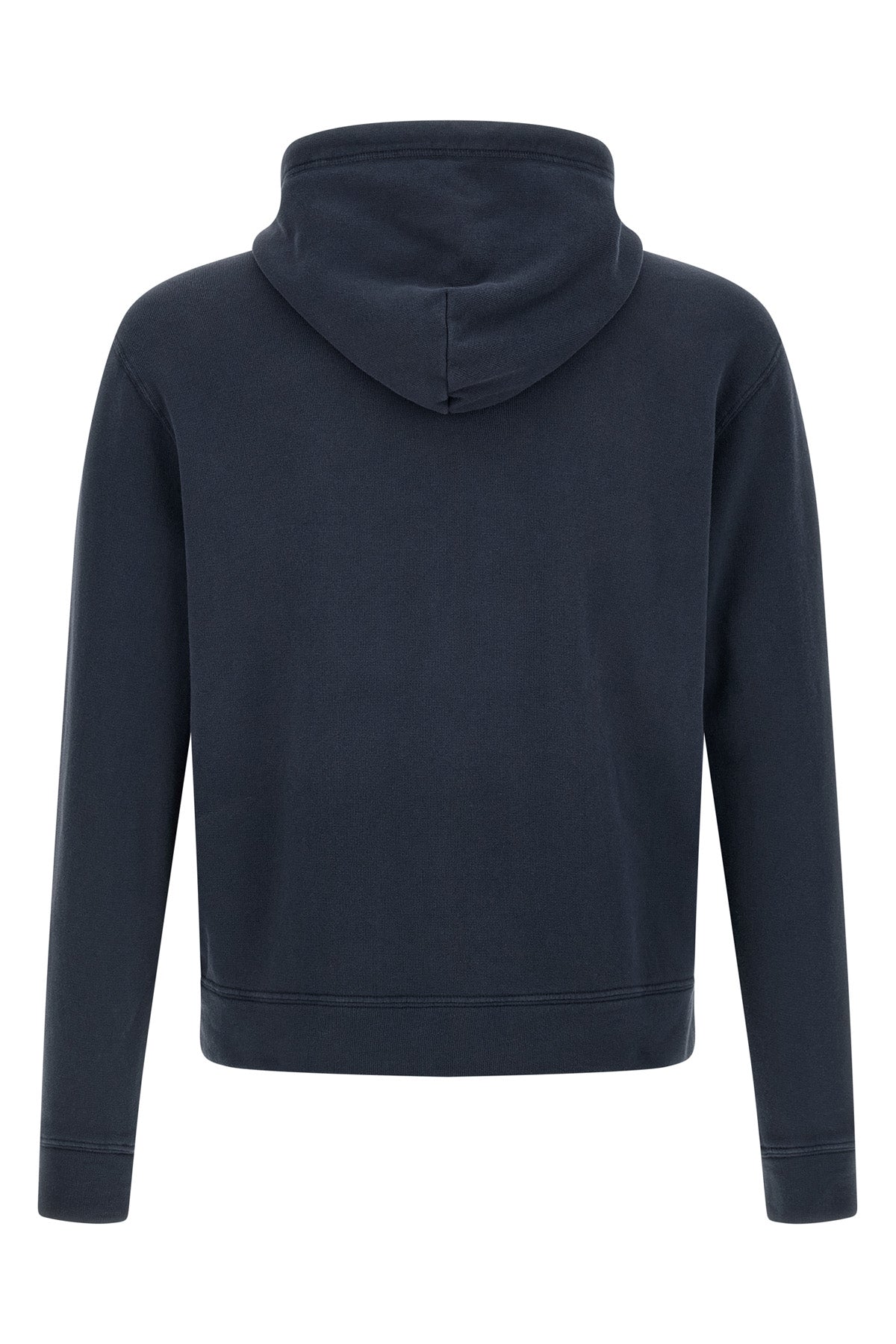 loopback effect cotton hoodie