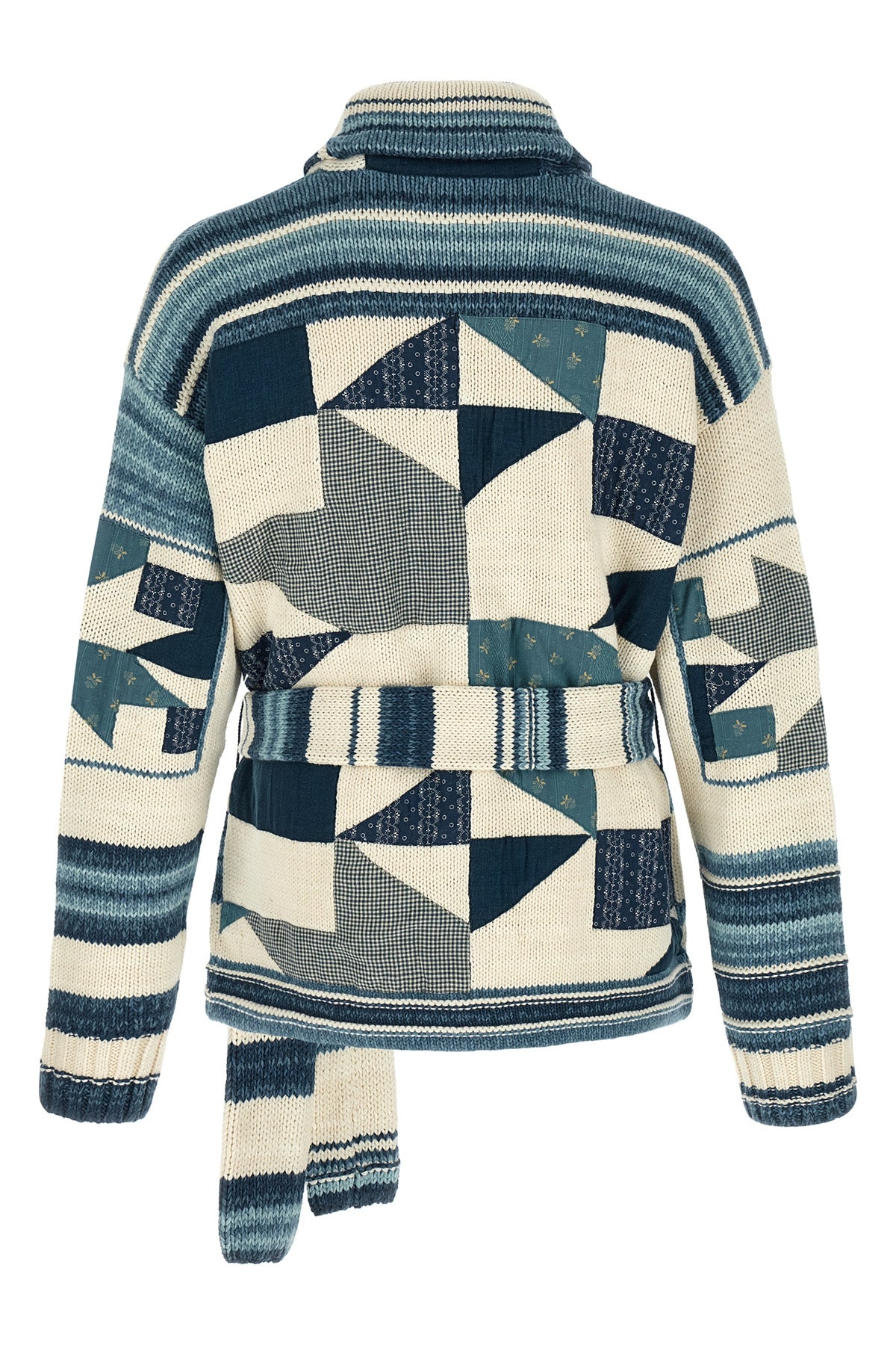 knitted cardigan inlaid