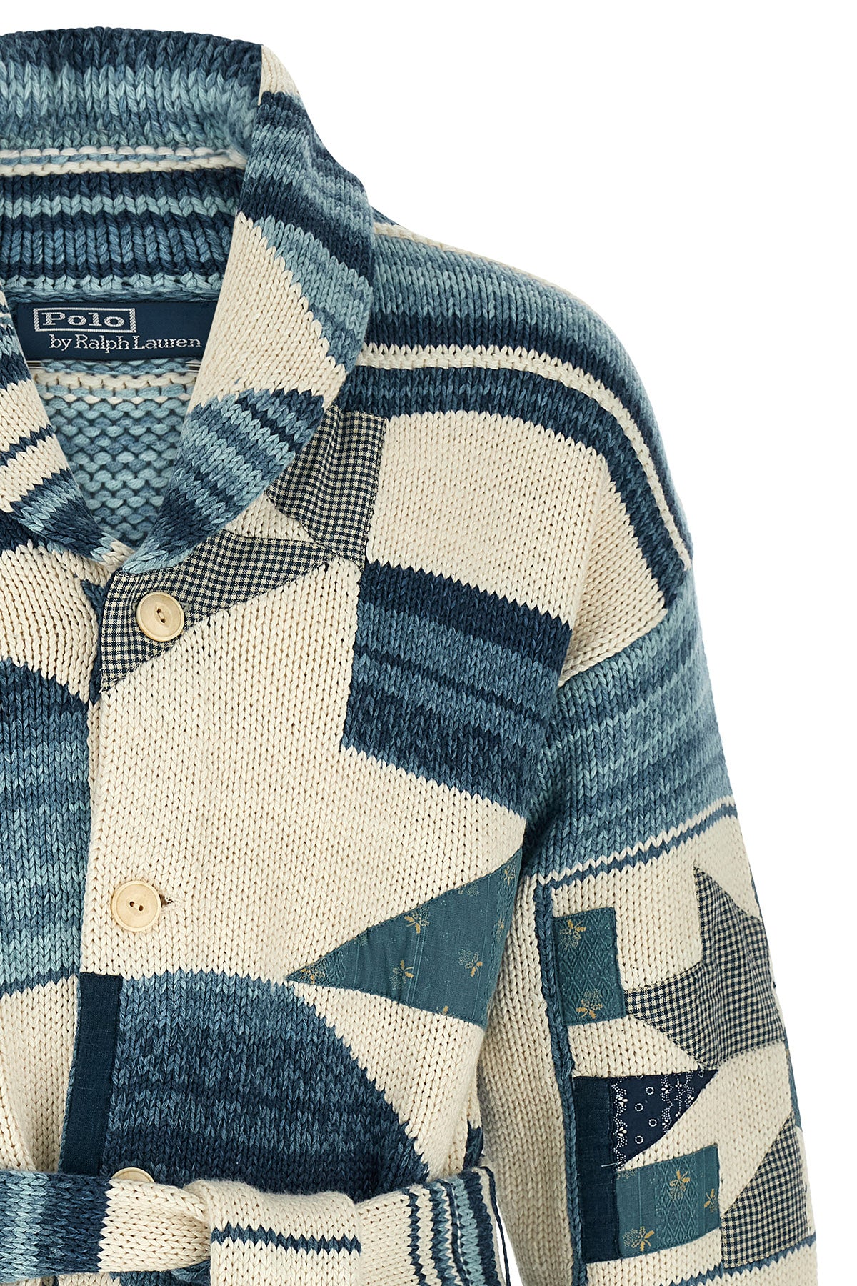 knitted cardigan inlaid