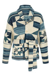 knitted cardigan inlaid
