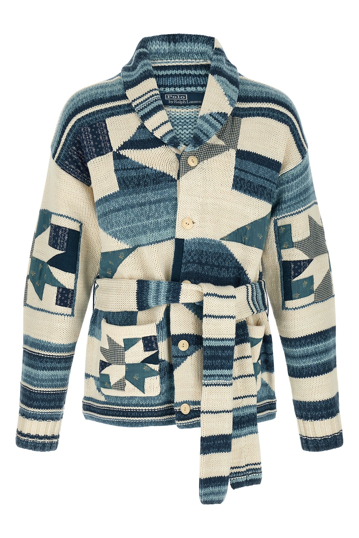 knitted cardigan inlaid