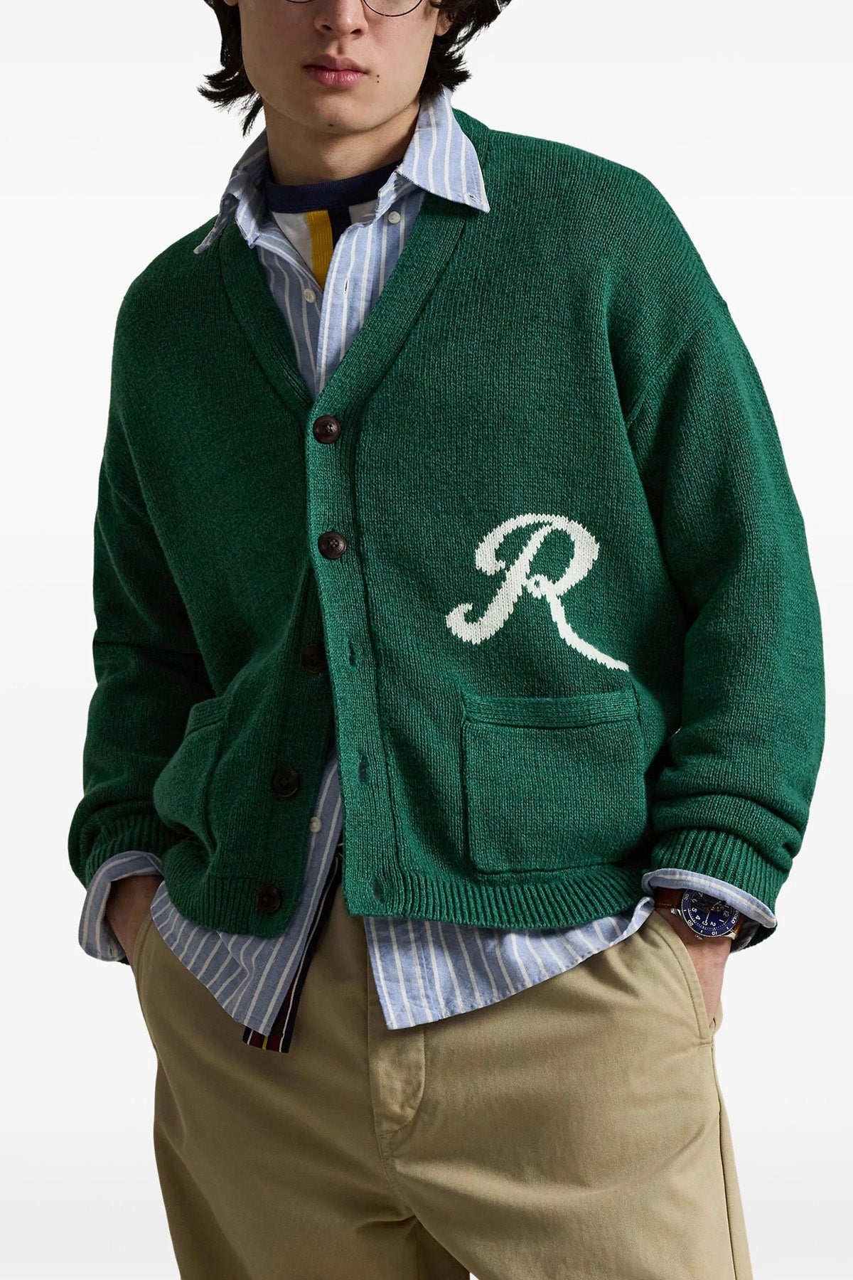 linen and cotton blend cardigan