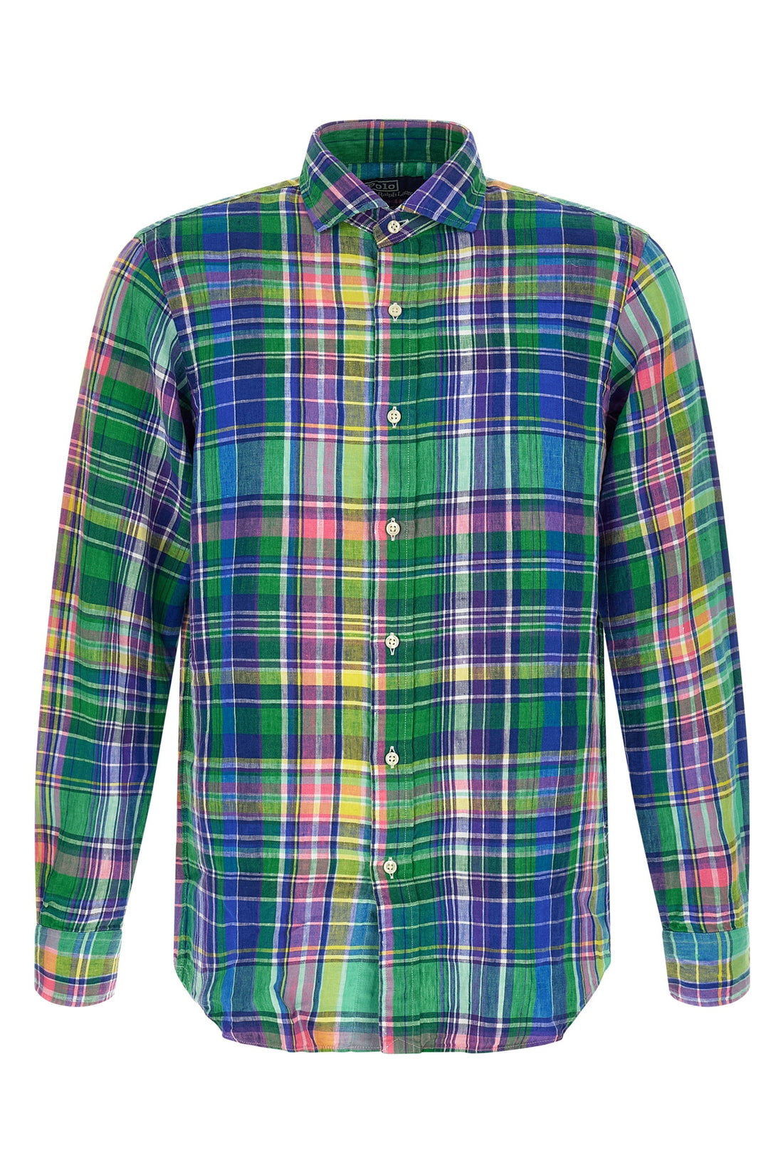 POLO RALPH LAUREN M patterned linen check shirt