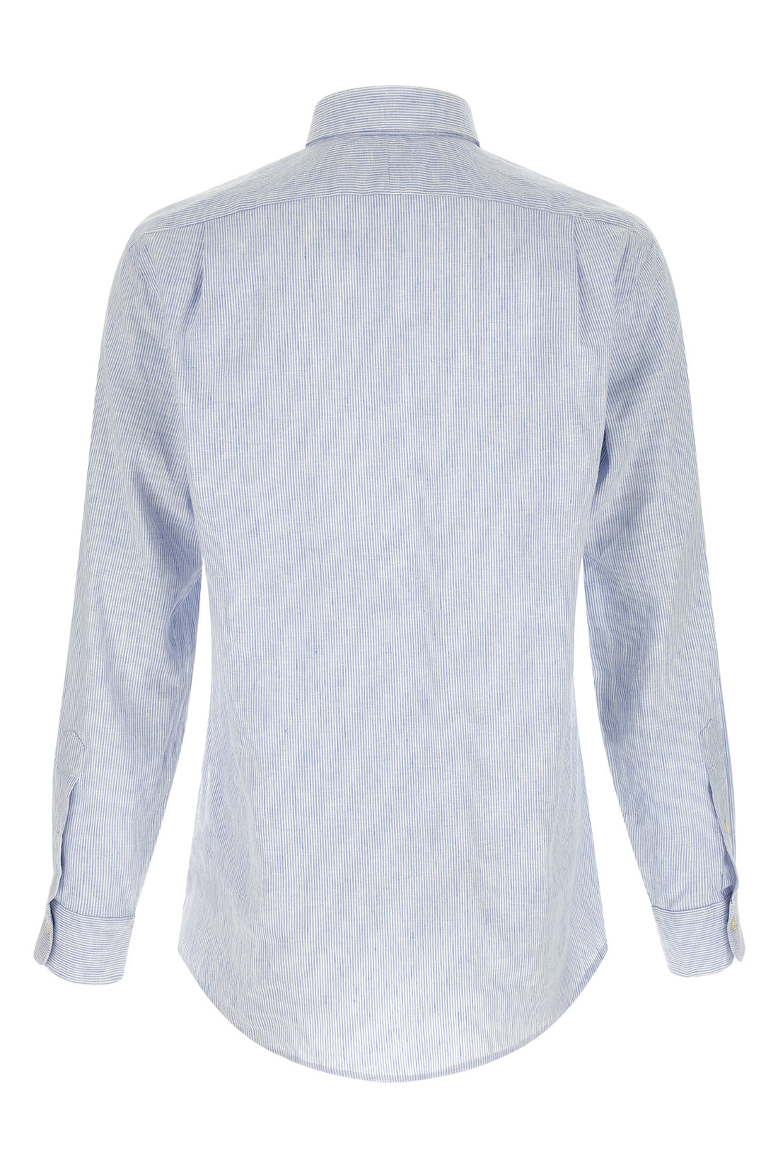 POLO RALPH LAUREN L micro-striped shirt in linen and cotton blend