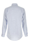 micro-striped shirt in linen and cotton blend