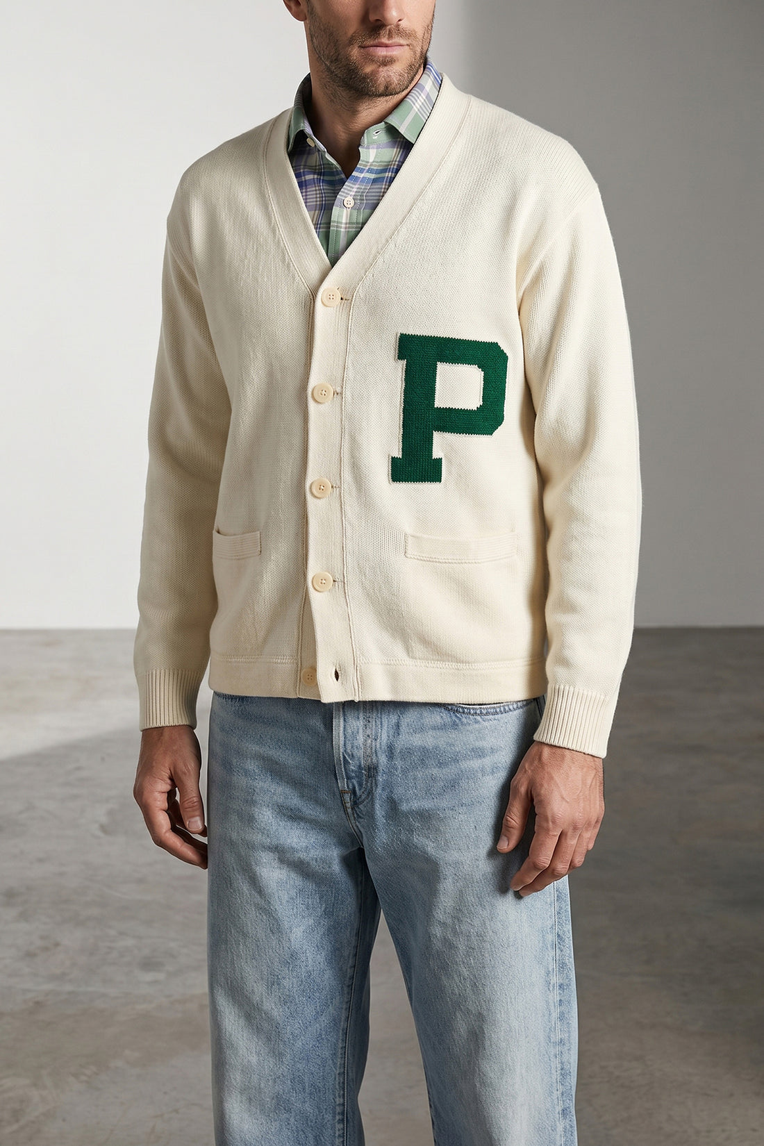 POLO RALPH LAUREN L knitted cotton yarn cardigan