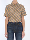 check cropped shirt