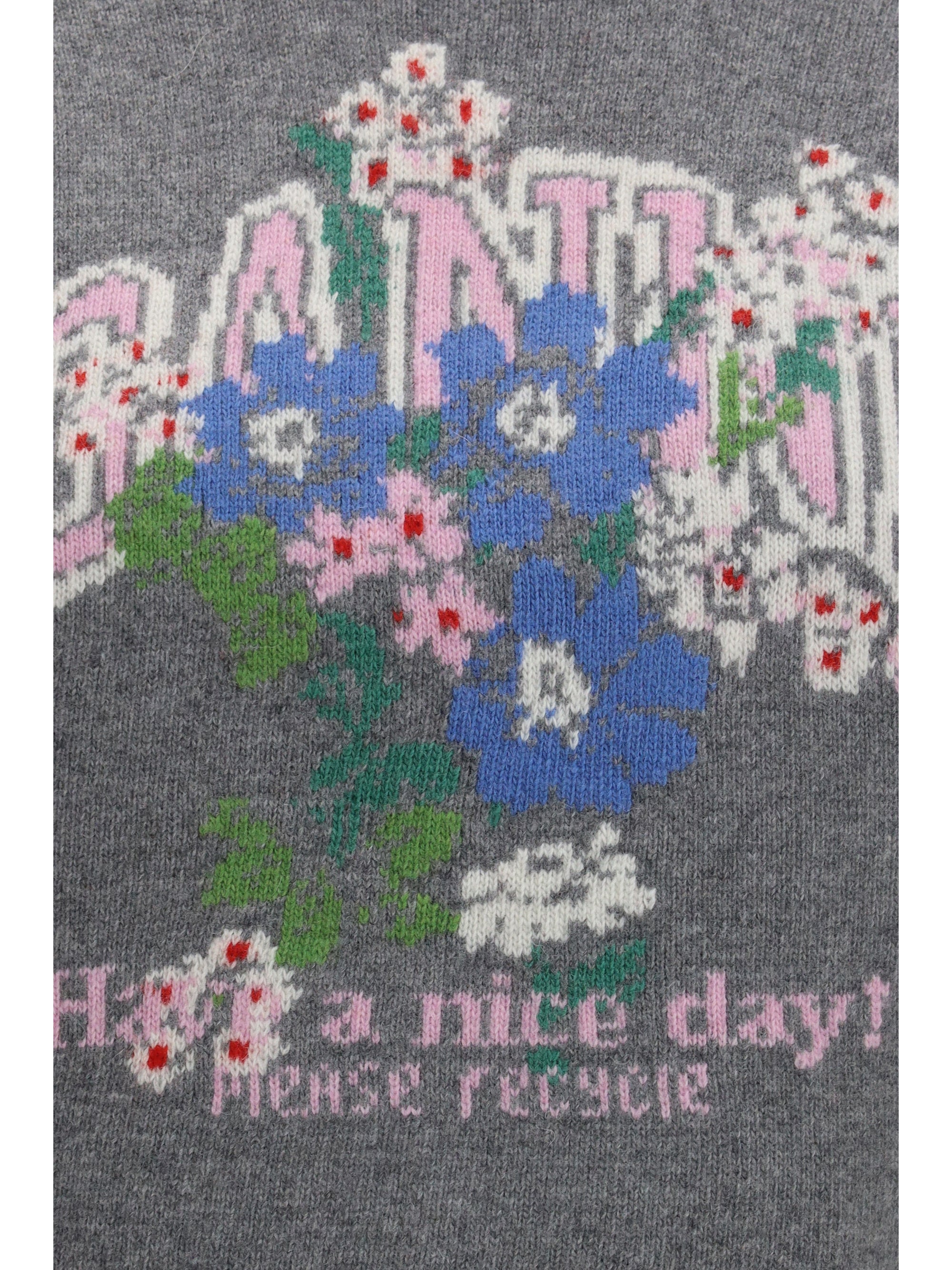 wool floral vest