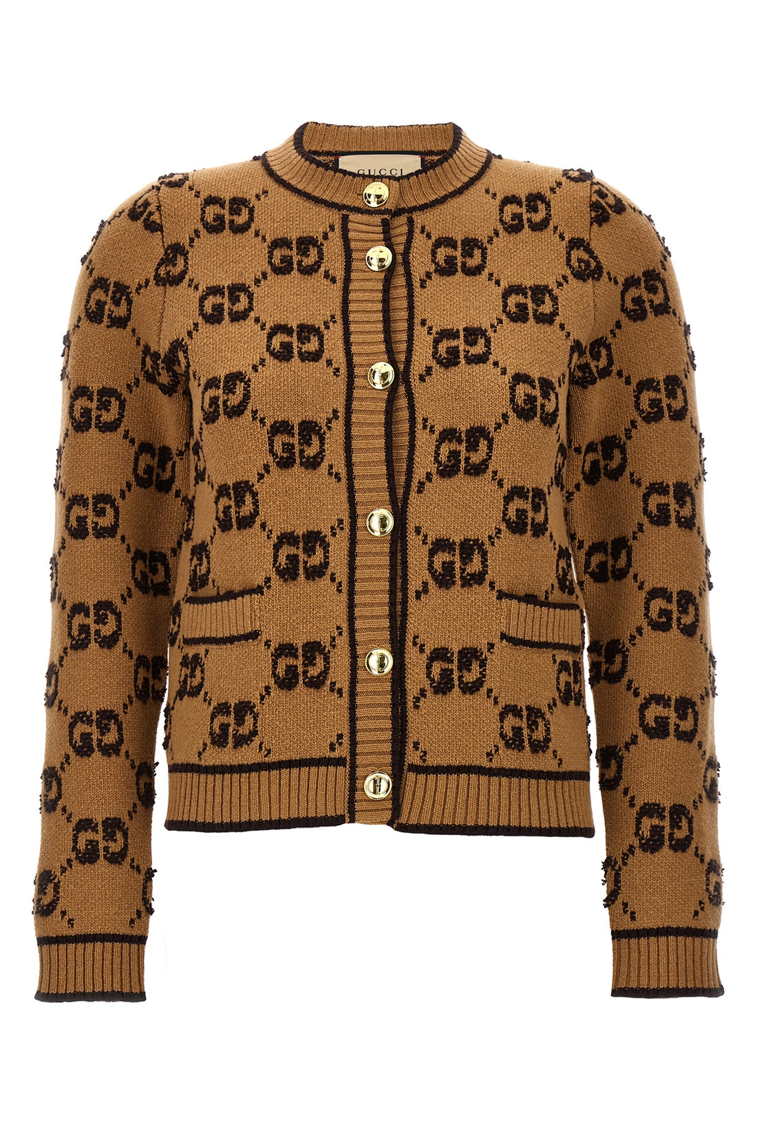 GUCCI XS bouclè tweed wool cardigan