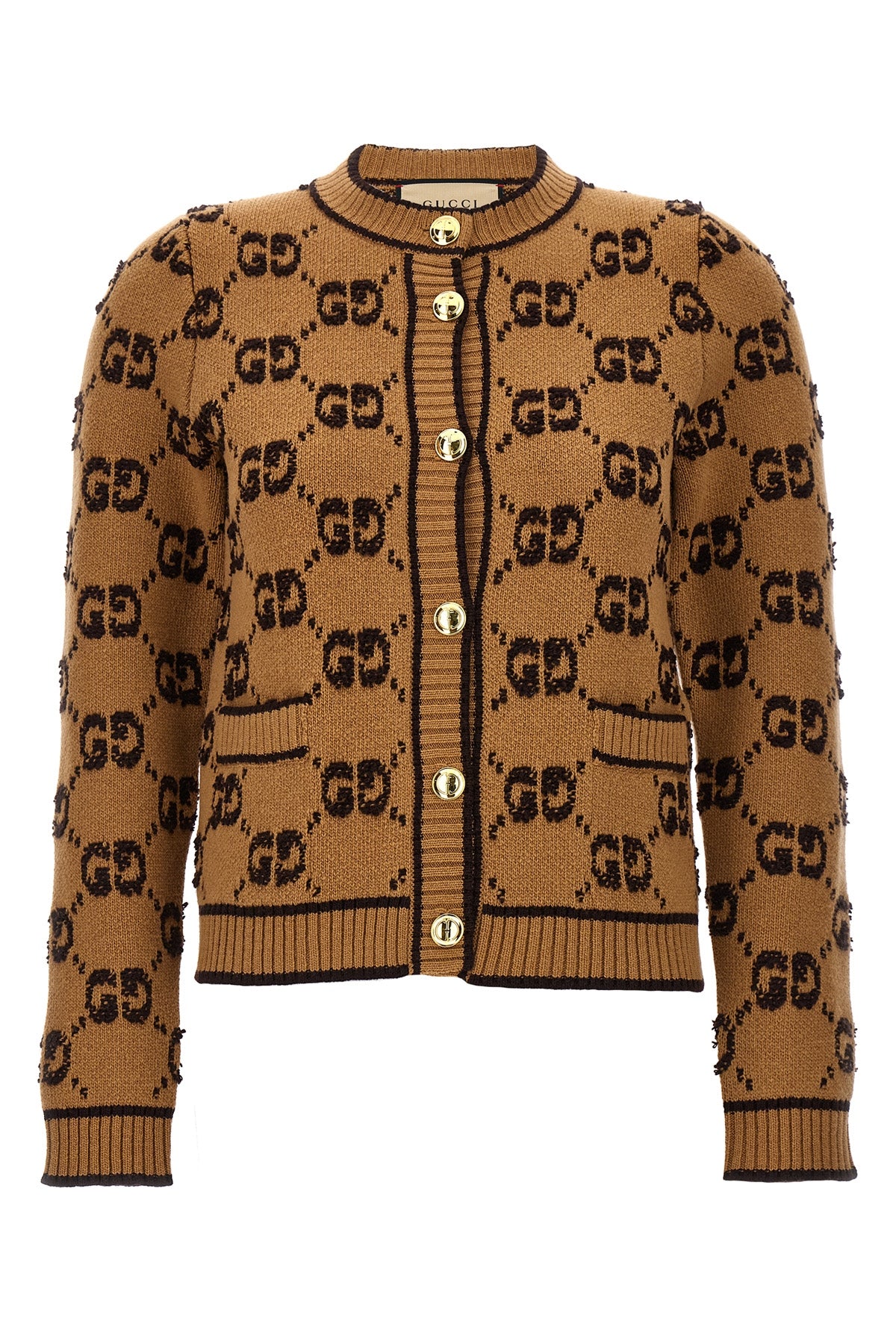 bouclè tweed wool cardigan