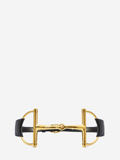 GUCCI 70 wide belt with oversized horsebit