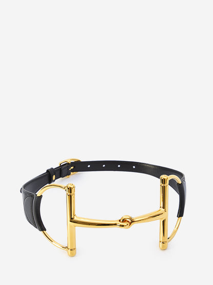 GUCCI 70 wide belt with oversized horsebit
