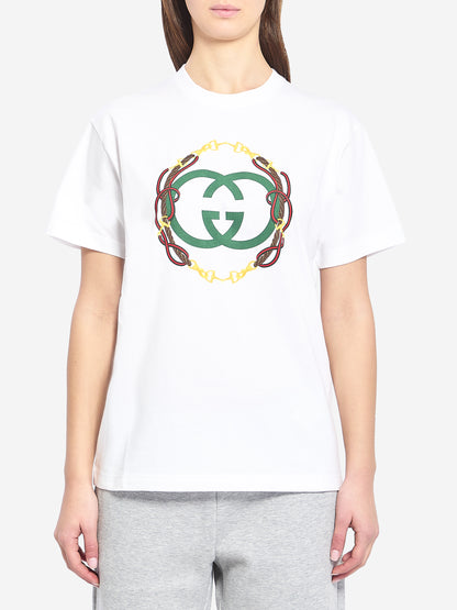 GUCCI XS cotton jersey t-shirt with print