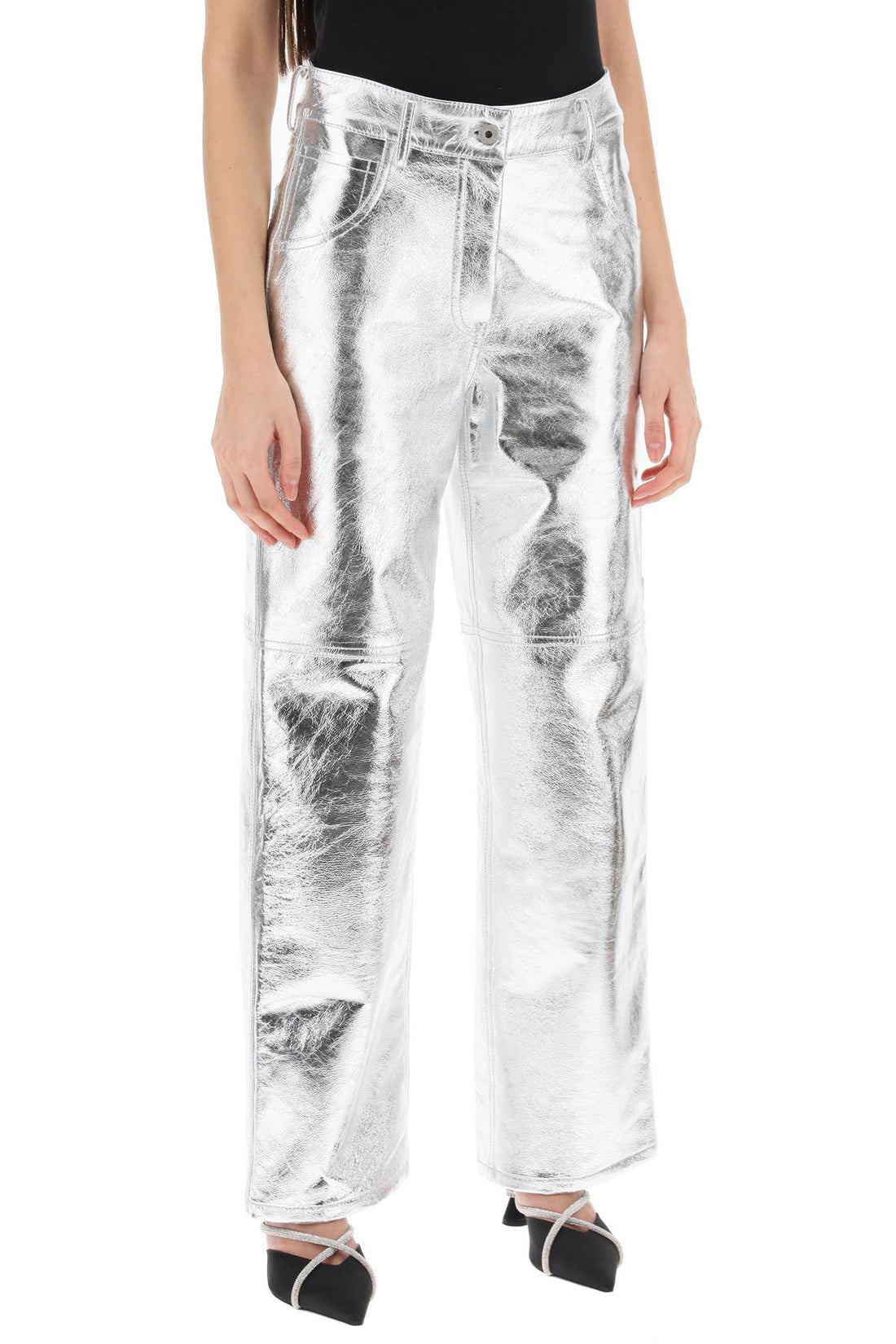 sterling pants in laminated leather